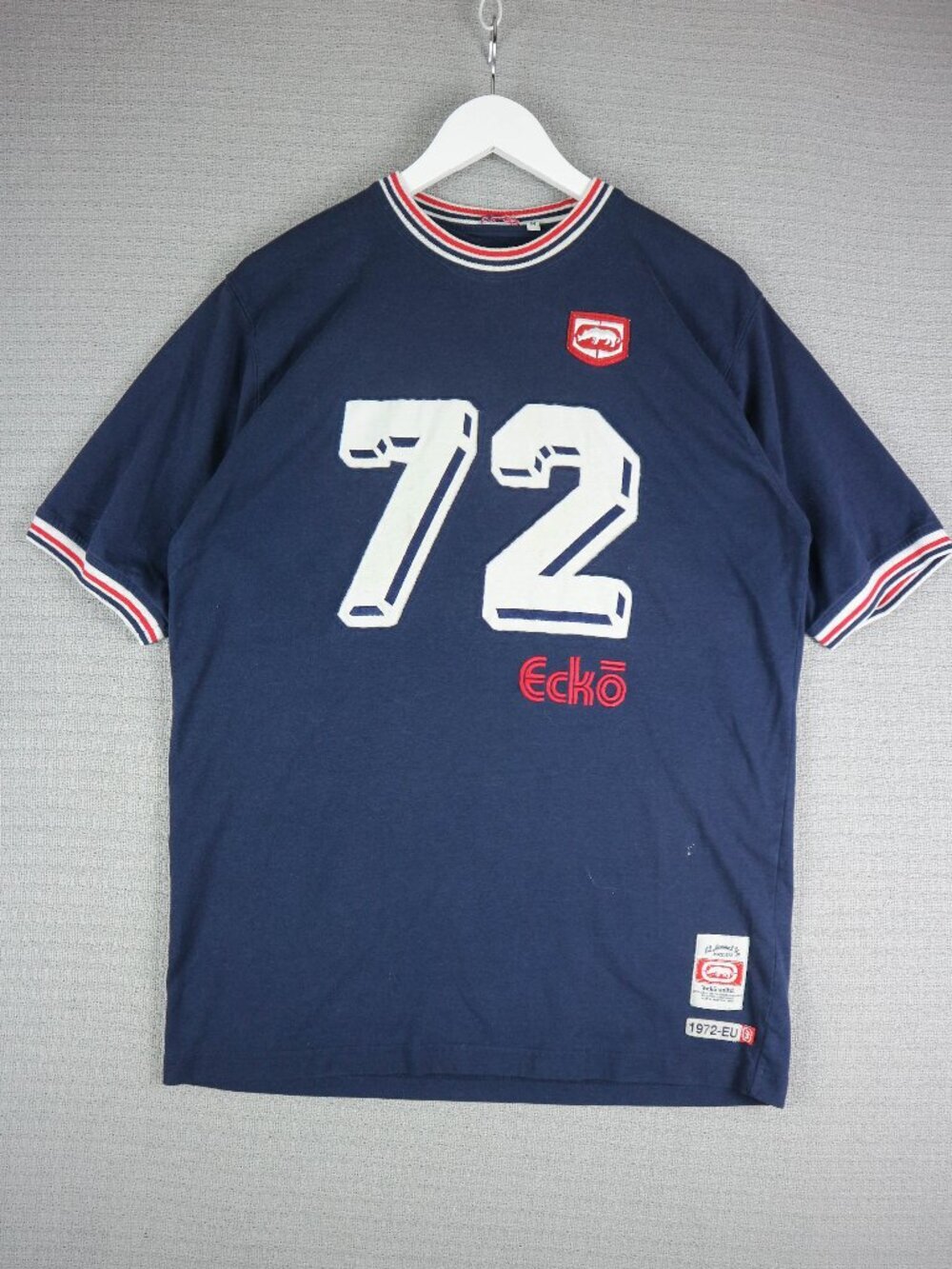 Ecko Ringer Vintage Y2K Number Jersey Tee Mens Medium Oversized Streetwear